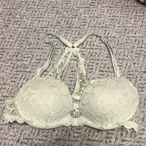 Mint Floral Lace Pink Bra